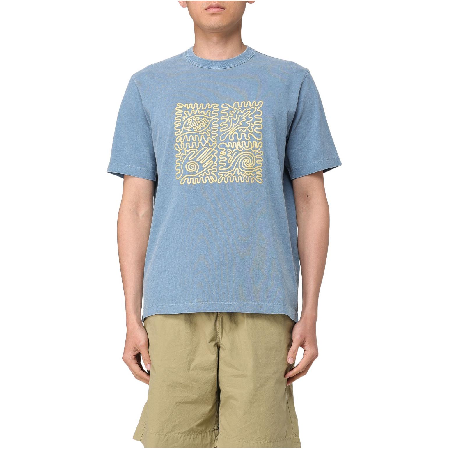 Paul Smith  Blue Graphic Print Straight-Cut Crew Neck T-Shirt M2R-220X-MP4503-46
