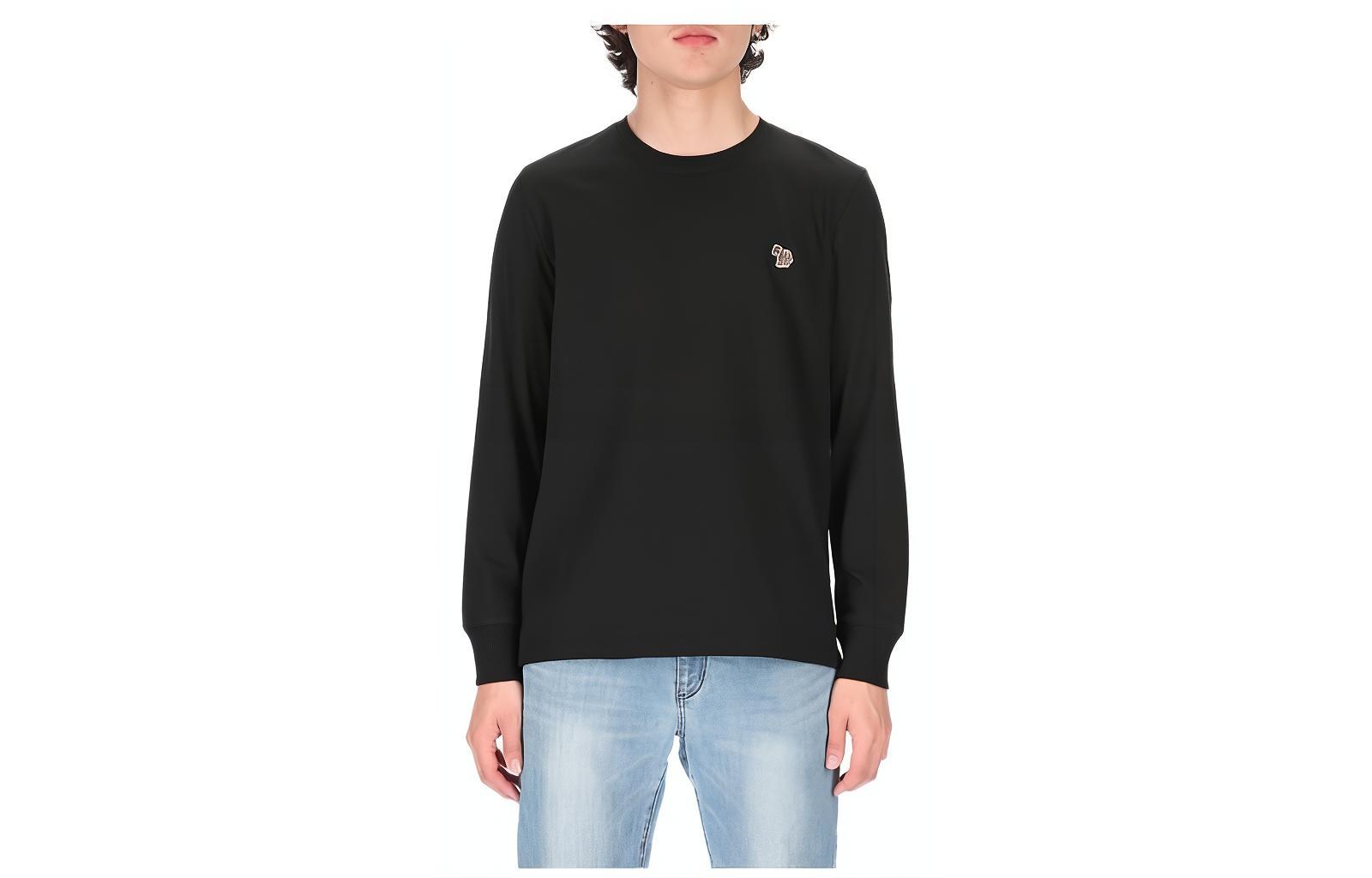 Paul Smith  Oversized Solid Color Long Sleeve Crewneck T-Shirt M2R-828R-KZEBRA-79