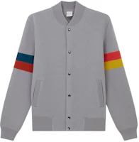 Paul Smith Art Stripe Knit Bomber Jacket Beige M1R-515U-F01396-71 Paul Smith Art Stripe Knit Bomber Jacket Beige M1R-515U-F01396-71