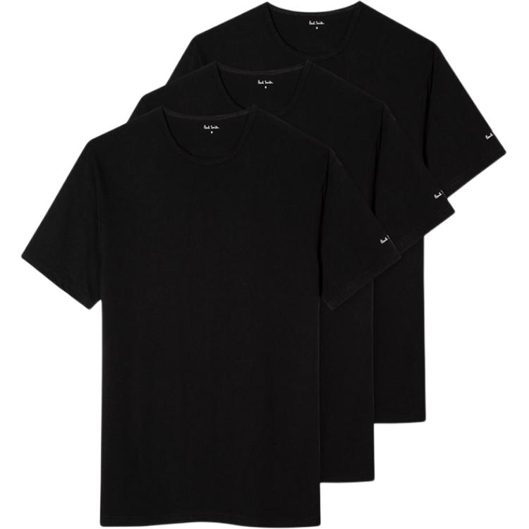 Paul Smith Basic Cotton Crewneck T-Shirt Black (3-Pack) M1A389F-A3PCK-79A