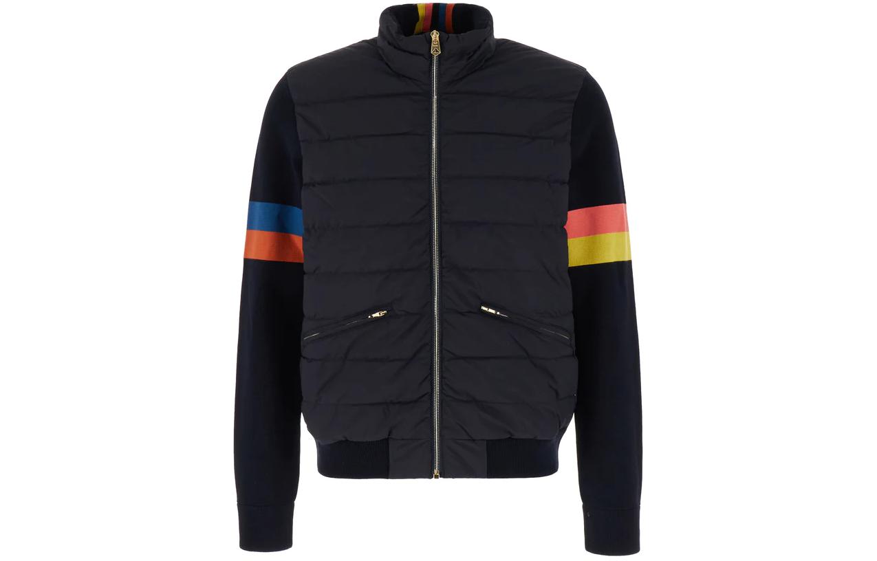 Paul Smith Black Zip-Up Jacket with Striped Detail M1R-751Y-M01501-47