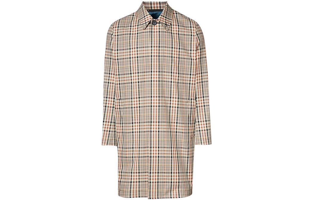 Paul Smith Checked Print Mid-Length Jacket Light Beige M1R-909U-G01461-60