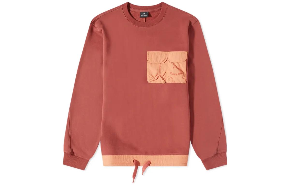 Paul Smith Colorblock Crewneck Pullover Sweatshirt Red - M2R-062YE-K21169-26
