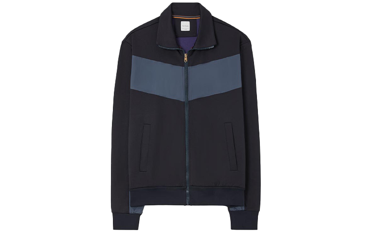 Paul Smith Colorblock Zip Jacket in Navy Blue PUPC-040S-C37-49