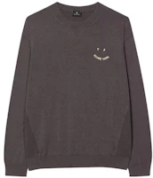 Paul Smith Cotton Happy Sweater Grey Crewneck Pullover Long Sleeve Shirt. M2R-222Y-L21865-77 Paul Smith Cotton Happy Sweater Grey Crewneck Pullover Long Sleeve Shirt. M2R-222Y-L21865-77