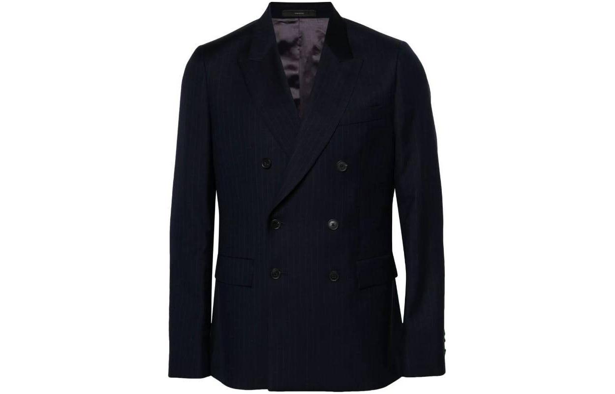 Paul Smith Double-Breasted Long Sleeve Jacket Navy Blue M1R-1749-PM02240-49