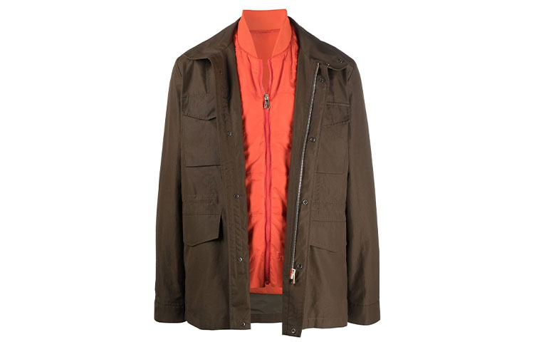 Paul Smith FW21 Colorblock Zip Jacket Green M1R-951U-G01479-63