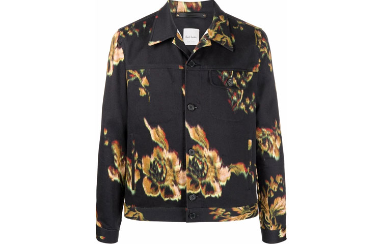 Paul Smith FW21 Floral Print Lightweight Jacket Black M1R-035X-G01502-MULTI