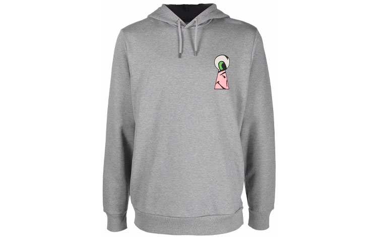 Paul Smith FW21 Keyhole Print Hoodie Grey Men M2R694RGP294072
