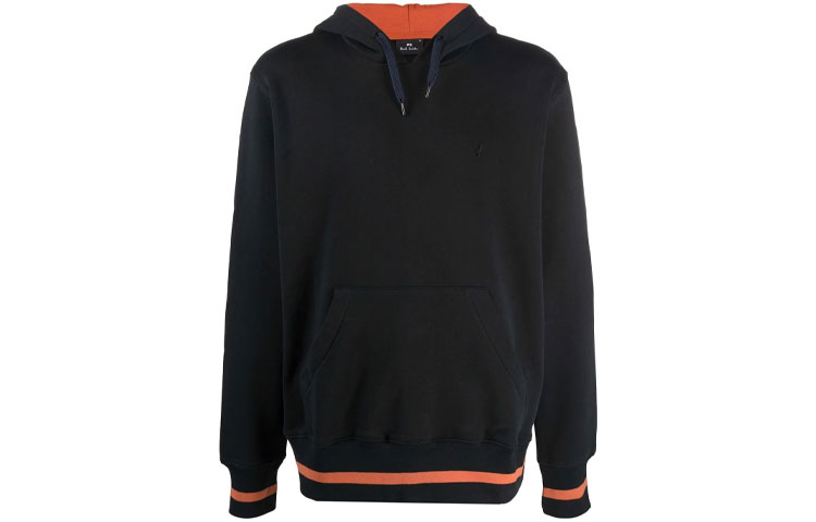 Paul Smith FW21 Logo Print Pullover Hoodie Black M2R-669U-PG21169-79