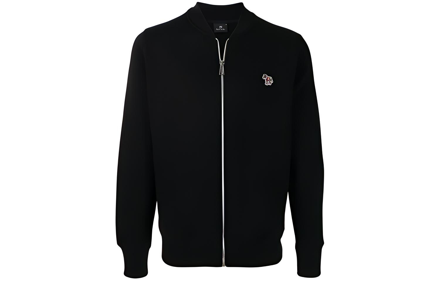 Paul Smith FW21 Logo Zip-Up Solid Jacket Black M2R-258S-FZEBRA