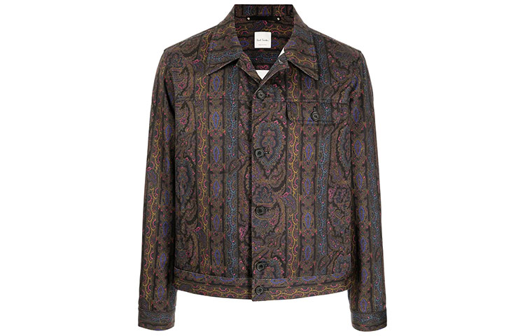 Paul Smith FW21 Paisley Print Jacket Brown Fashion M1R-035X-G01502-79