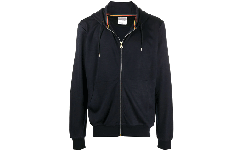 Paul Smith FW21 Simple Solid Blue Hoodie Jacket Long Sleeve M1R-300S-D00035-47