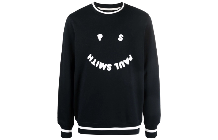 Paul Smith FW21 Smiley Logo Pullover Sweatshirt Black (). M2R-668U-GP2471-79