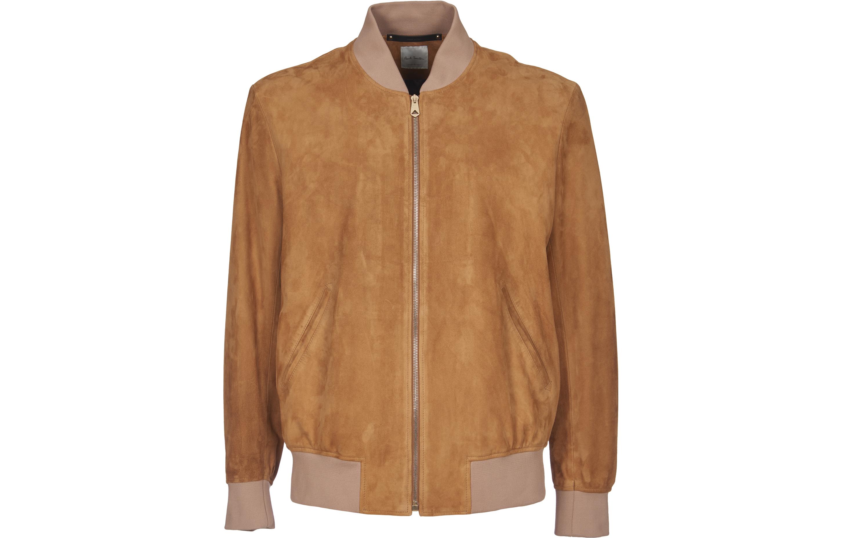 Paul Smith FW22 Brown Jacket with Contrasting Trim and Zip Closure M1R-280U-J0040-64
