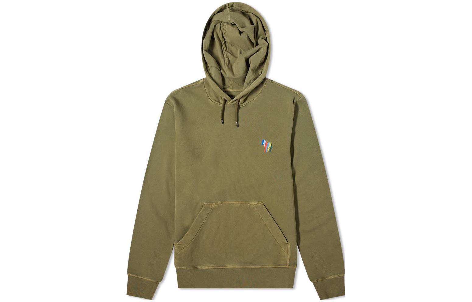 Paul Smith FW22 Colorful Pony Logo Embroidered Hoodie Green Sweatshirt M2R-266XE-HP3138-35