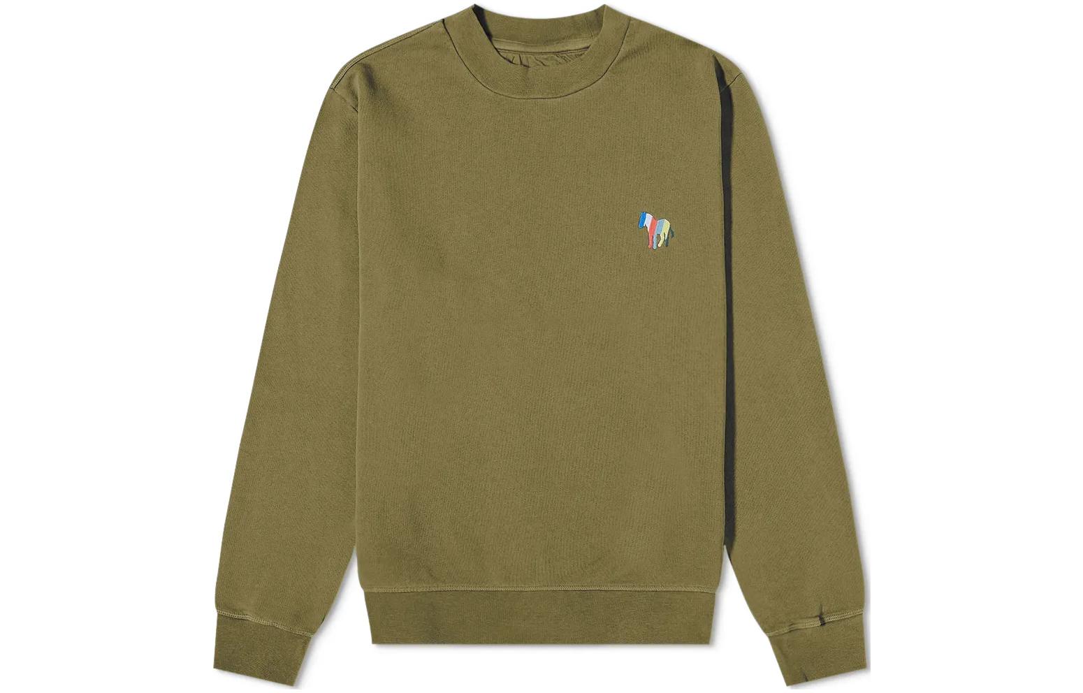 Paul Smith FW22 Embroidered Crewneck Sweatshirt Olive Green . M2R-265XE-HP3138-35