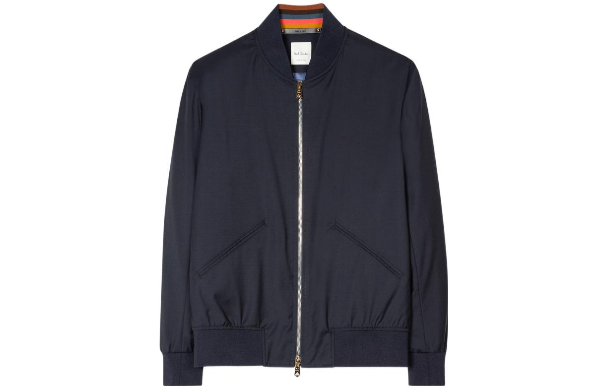 Paul Smith FW22 Navy Minimalist Bomber Jacket for Men M1R-275U-G00041-49