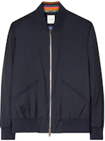 Paul Smith FW22 Navy Minimalist Bomber Jacket for Men M1R-275U-G00041-49 Paul Smith FW22 Navy Minimalist Bomber Jacket for Men M1R-275U-G00041-49