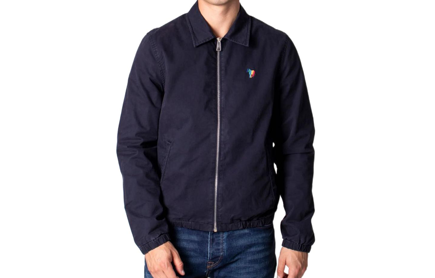 Paul Smith FW22 Navy Rainbow Cartoon Embroidered Jacket M2R-972U-J21553-49