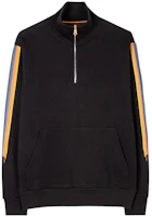 Paul Smith FW22 Painted Stripe Half-Zip Pullover Sweatshirt Black M1R-349X-JP3260-79 Paul Smith FW22 Painted Stripe Half-Zip Pullover Sweatshirt Black M1R-349X-JP3260-79