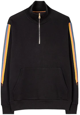 Paul Smith FW22 彩绘条纹半拉链黑色套头卫衣 M1R-349X-JP3260-79 Buy Paul Smith FW22 彩绘条纹半拉链黑色套头卫衣 M1R-349X-JP3260-79