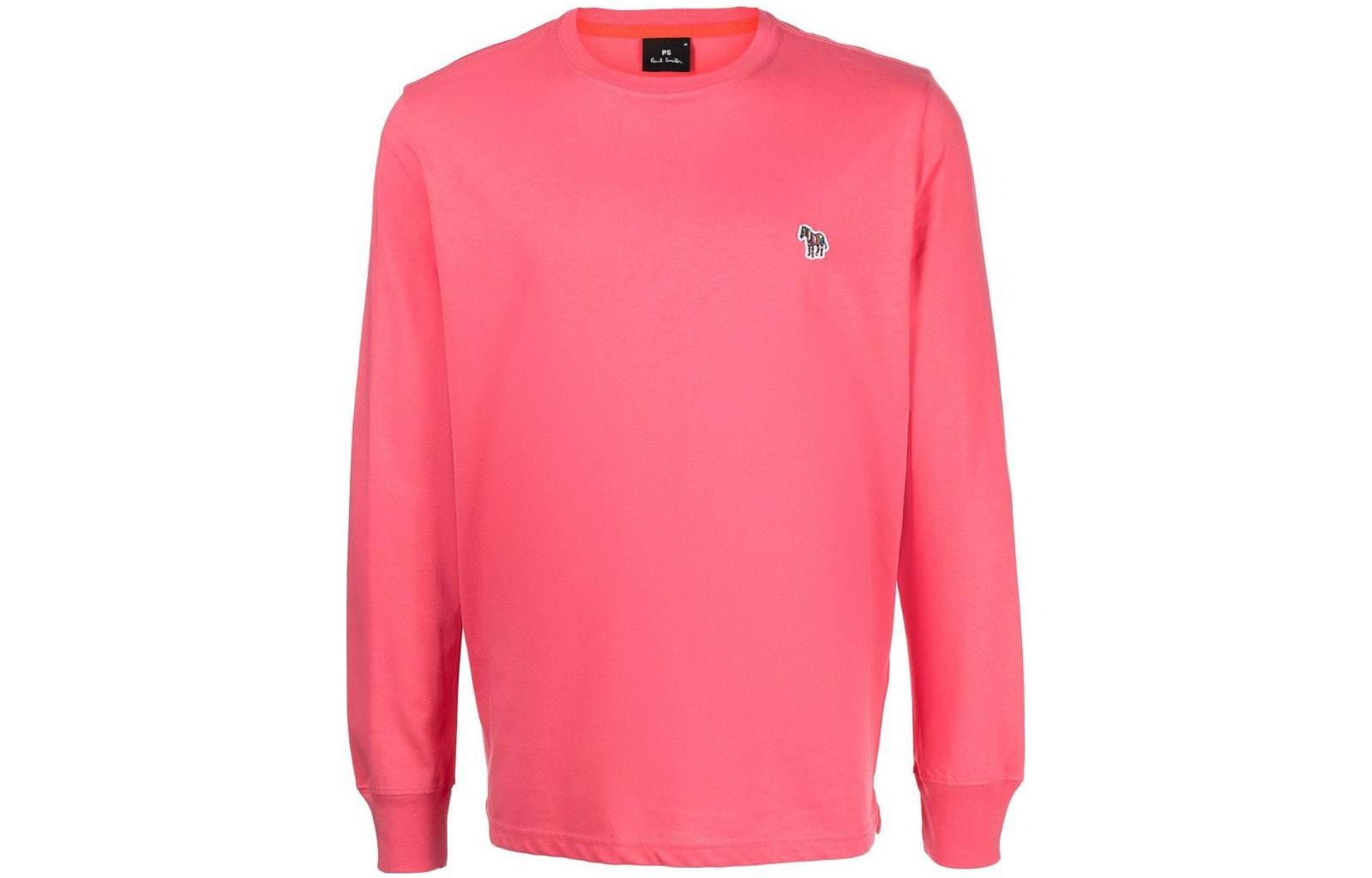 Paul Smith FW22 Pink Embroidered Logo Cotton Crewneck Sweatshirt . M2R828RZJ2006422B