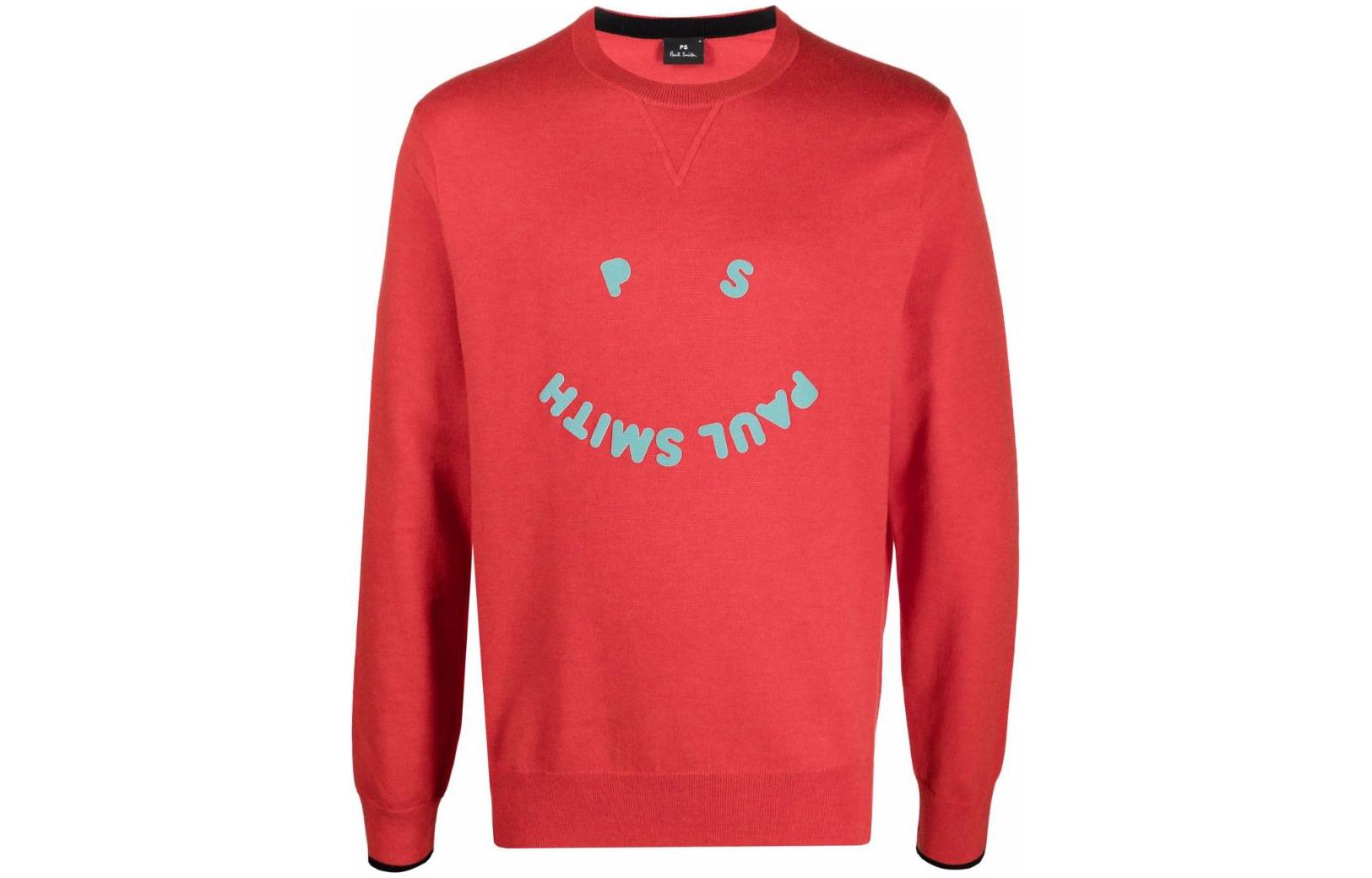 Paul Smith FW22 Red Crewneck Sweatshirt with Letter Print - M2R071XH2146025