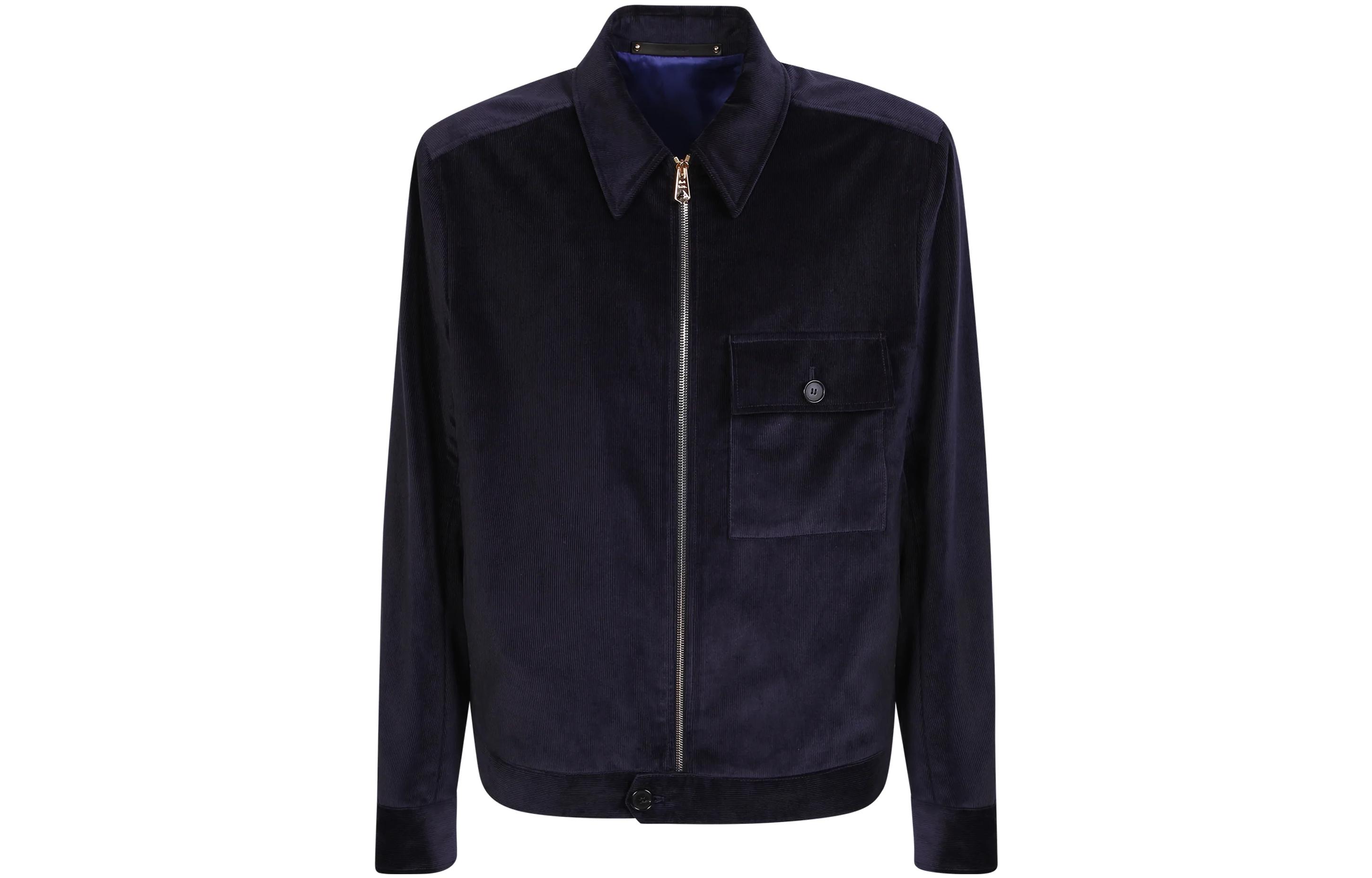 Paul Smith FW22 Solid Zip-Up Collar Jacket Blue M1R-609X-J01753-47