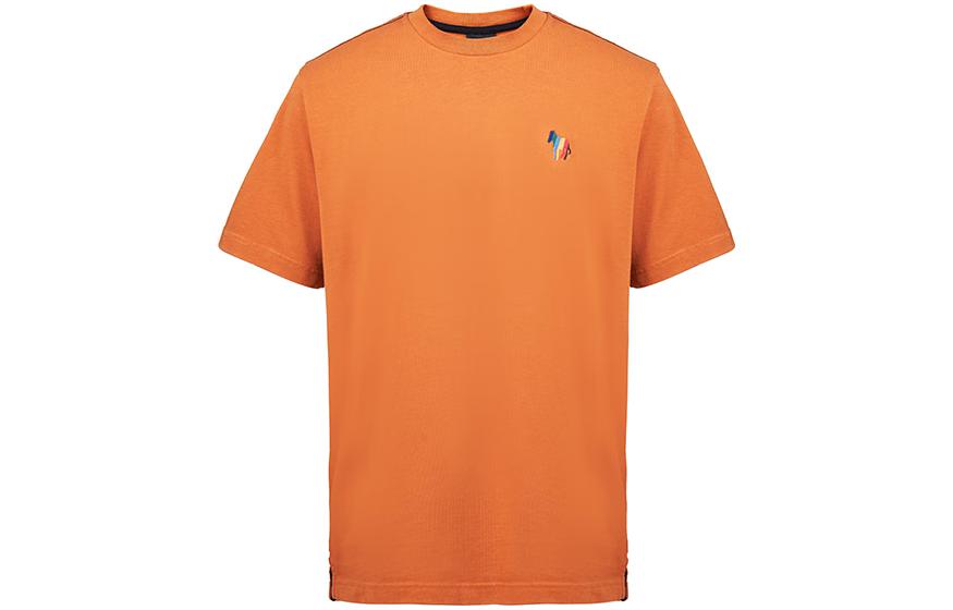 Paul Smith FW22 Zebra Print Crewneck Short Sleeve T-Shirt Men’s Light Iron Rust M2R-924UE-J21573-18