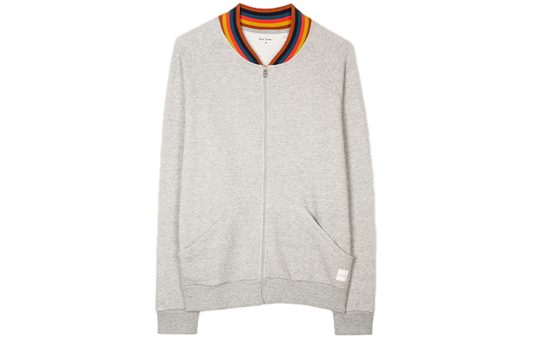 Paul Smith FW22 Zip-Up Sweatshirt Jacket Light Grey M1A-540J-AU807B-70