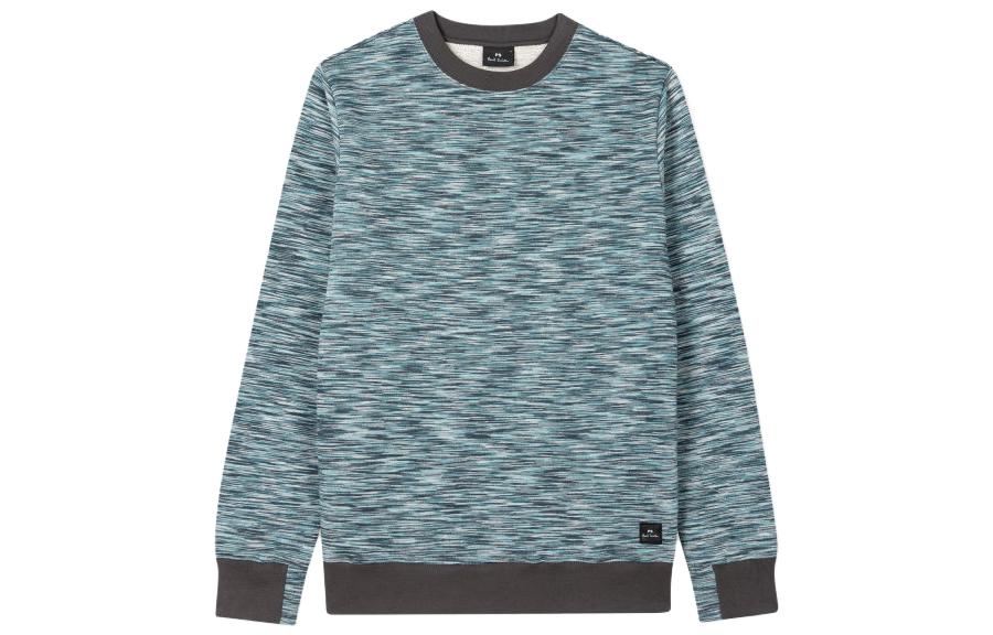 Paul Smith FW23 Blue Fuzzy Effect Crewneck Pullover Sweater M2R-027R-L21269-77