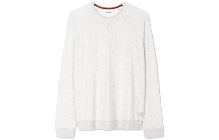 Paul Smith FW23 Solid Color Raglan Pullover Sweatshirt Grey. M1A-2990-MU704-70