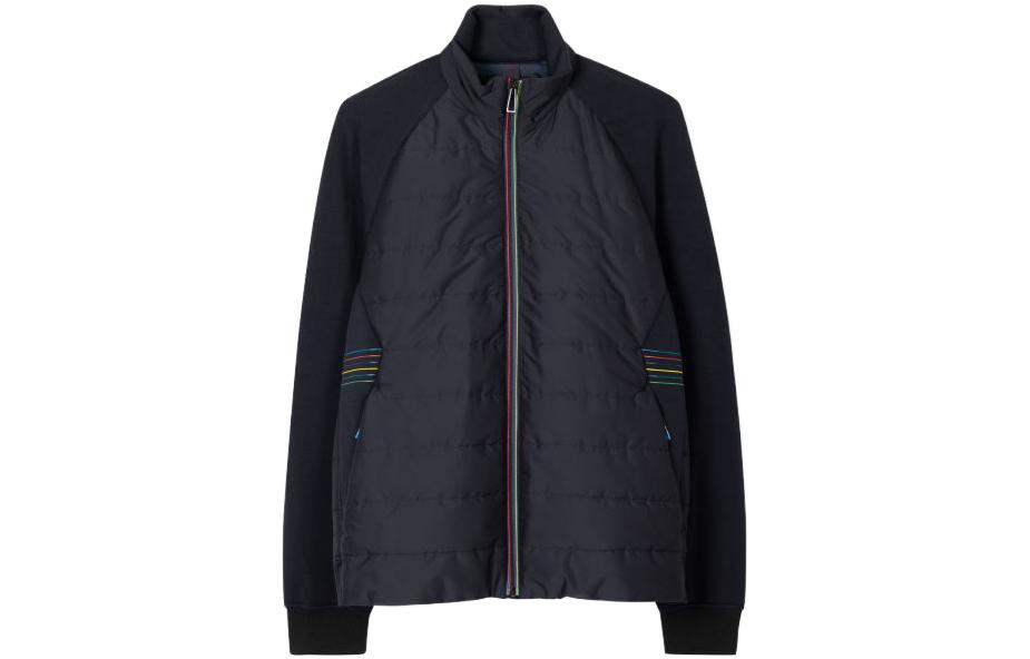 Paul Smith FW23 Striped Trim Zip Jacket Black M2R-940X-K21409-49