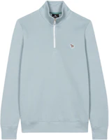 Paul Smith FW23 Zebra Logo Half-Zip Pullover Sweatshirt Men’s Blue M2R-168TZ-L21116-43C Paul Smith FW23 Zebra Logo Half-Zip Pullover Sweatshirt Men’s Blue M2R-168TZ-L21116-43C