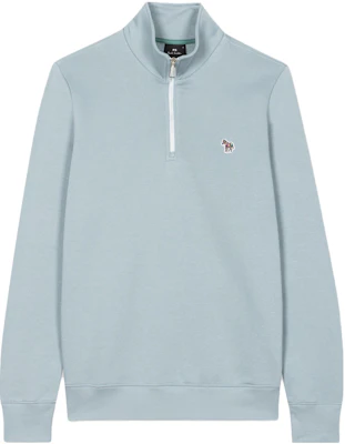 Paul Smith FW23 斑馬標誌半拉鍊男士藍色運動衫 M2R-168TZ-L21116-43C Buy Paul Smith FW23 斑馬標誌半拉鍊男士藍色運動衫 M2R-168TZ-L21116-43C