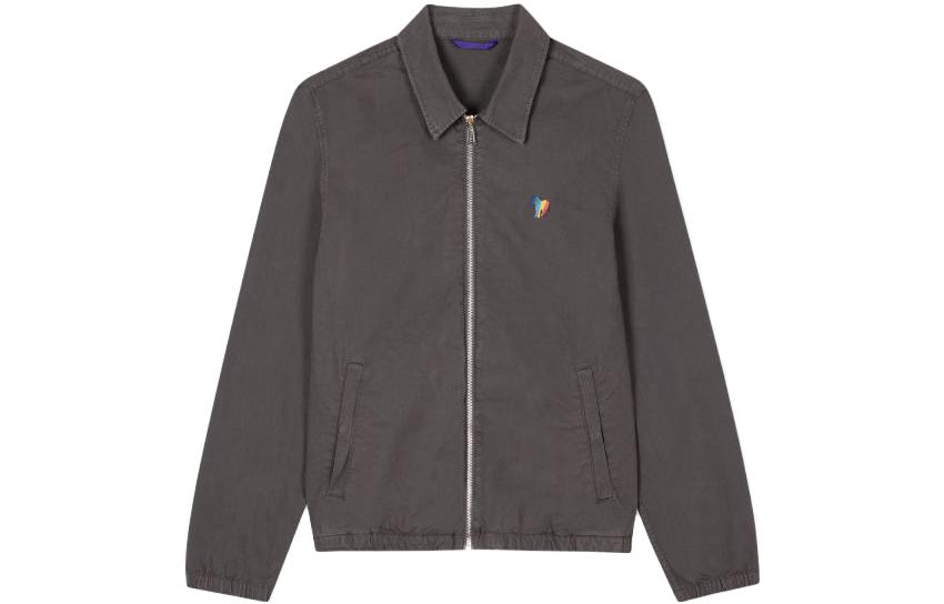 Paul Smith FW23 Zebra Logo Zip Jacket Charcoal Gray M2R-979X-L21553-77