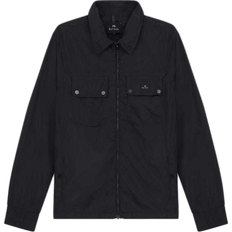 Paul Smith FW24 Black Zip-Up Jacket with Chest Pocket Design M2R-023Z-N22158-79