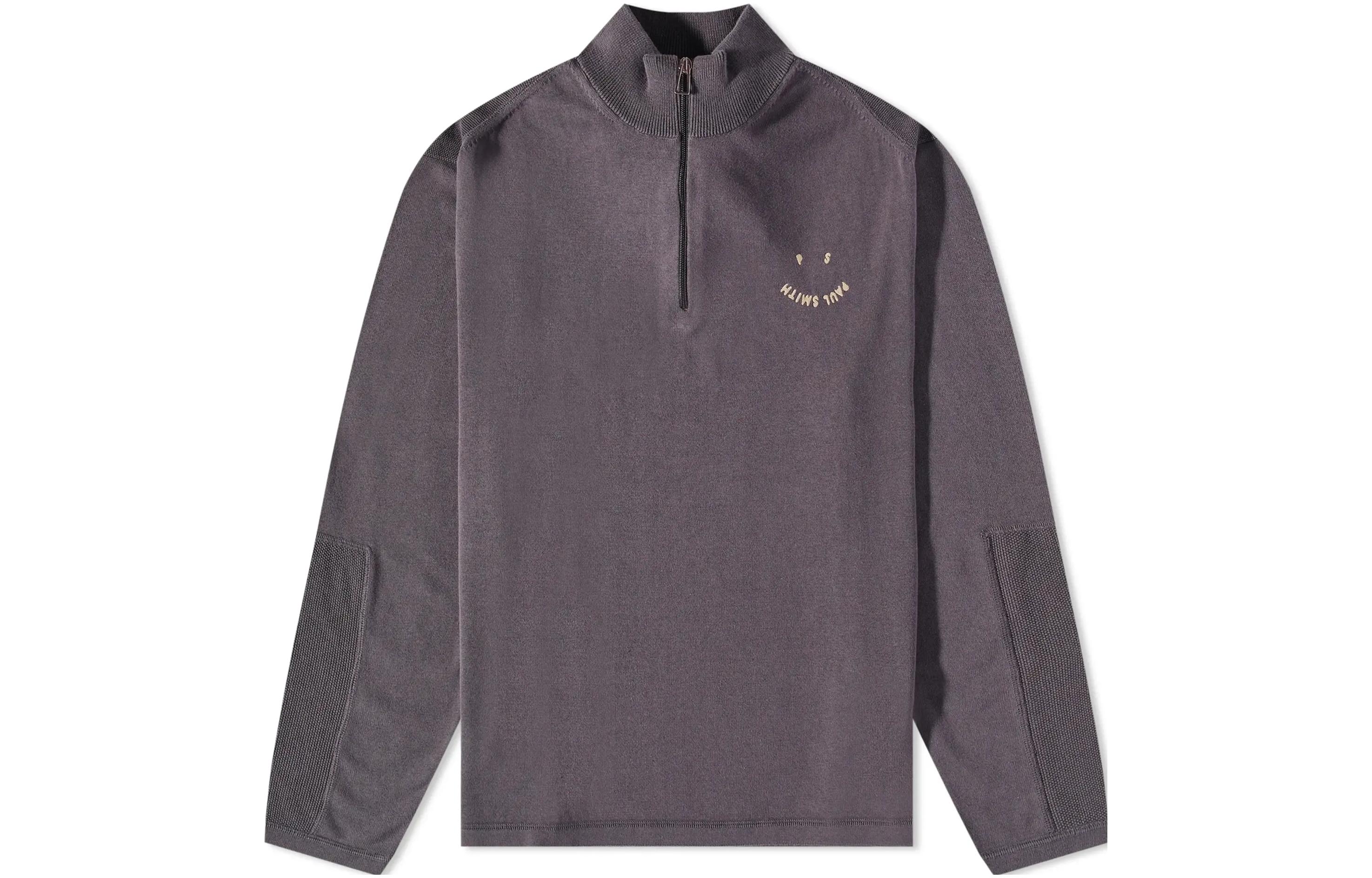 Paul Smith Grey Smiley Face Letter Print Crewneck Sweatshirt. M2R-223Y-L21865-77