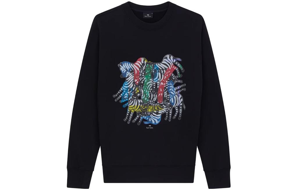 Paul Smith Kaleidoscope Print Unisex Sweatshirt Black M2R-027R-LP4244-79