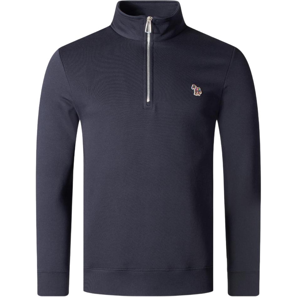 Paul Smith Logo Appliqué Zip-Up Sweatshirt Navy Blue - M2R-168T-KZEBRA-49