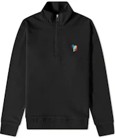 Paul Smith Logo Embroidered Half-Zip Pullover Sweatshirt Black (). M2R-304XE-J21584-79 Paul Smith Logo Embroidered Half-Zip Pullover Sweatshirt Black (). M2R-304XE-J21584-79