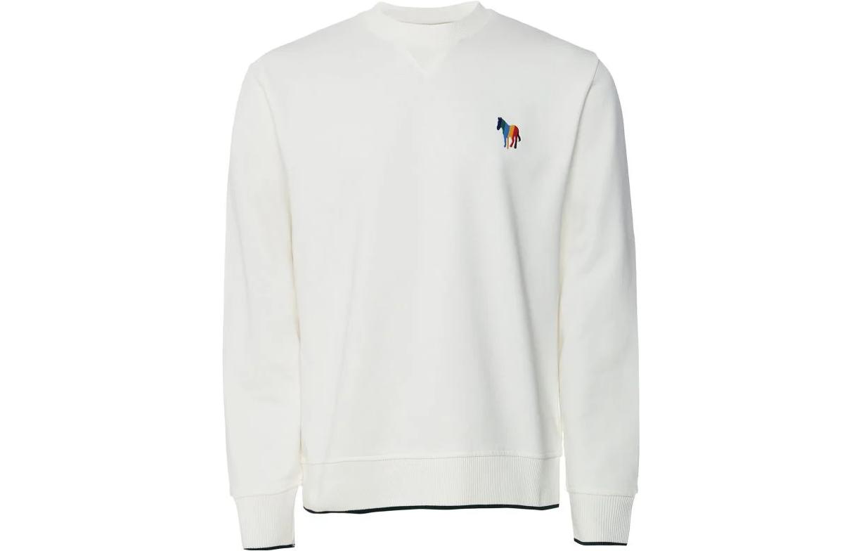 Paul Smith Logo Embroidered Pullover Sweatshirt Men’s White M2R-954XE-K21584-02