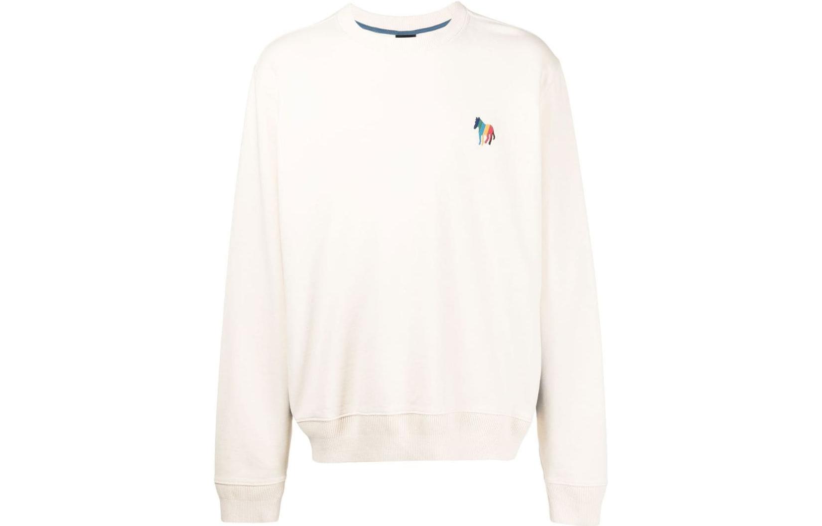 Paul Smith Logo Patch Cotton Crewneck Long Sleeve Sweatshirt M2R265XEJ21584OFF