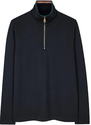 Paul Smith Navy Half-Zip Pullover Leher Corak Berjalur. M1R-881Y-M02361-48 Buy Paul Smith Navy Half-Zip Pullover Leher Corak Berjalur. M1R-881Y-M02361-48