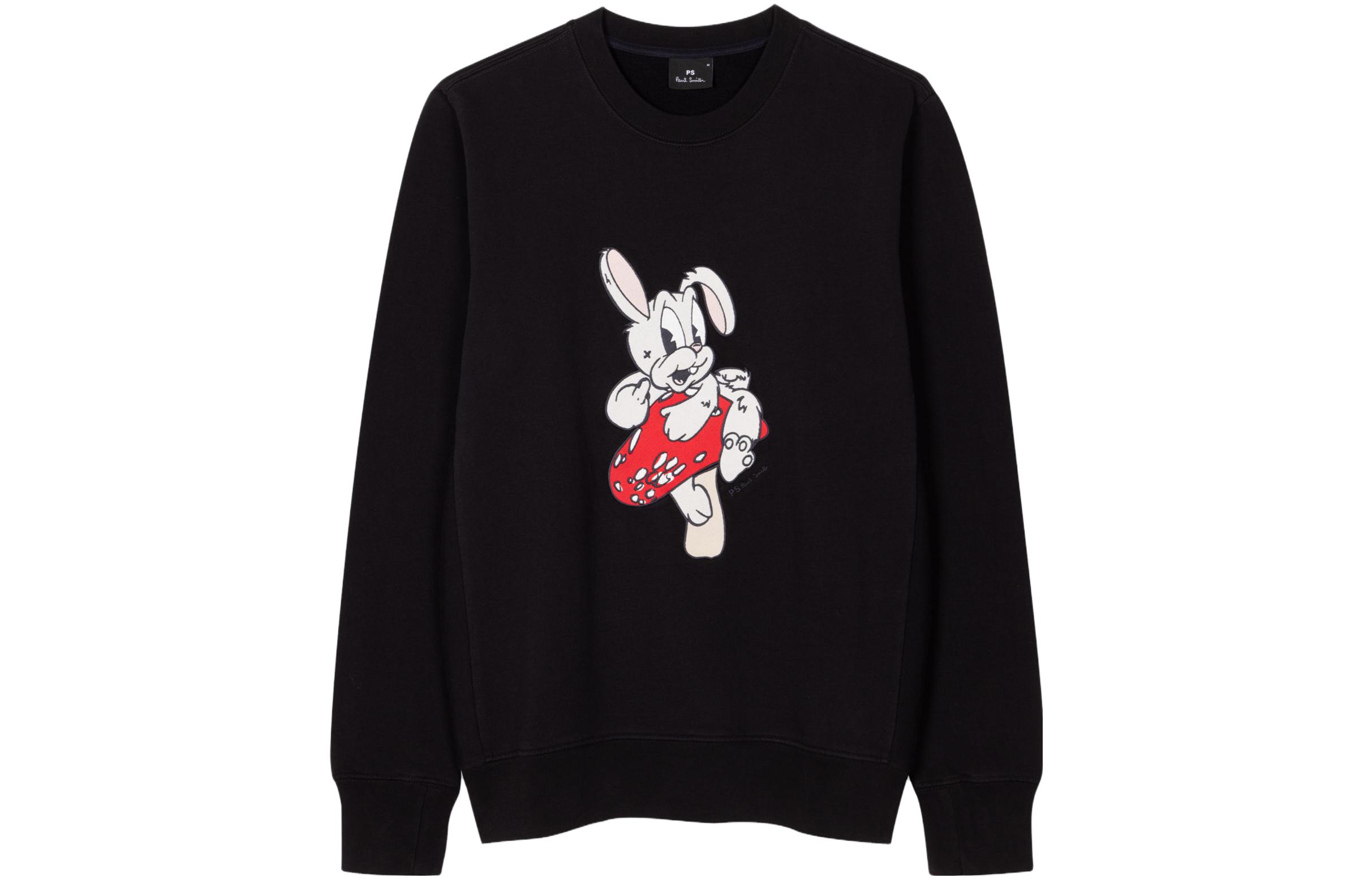 Paul Smith Rabbit Print Cotton Sweatshirt Black - Casual Pullover M2R-027RE-LP4041-79
