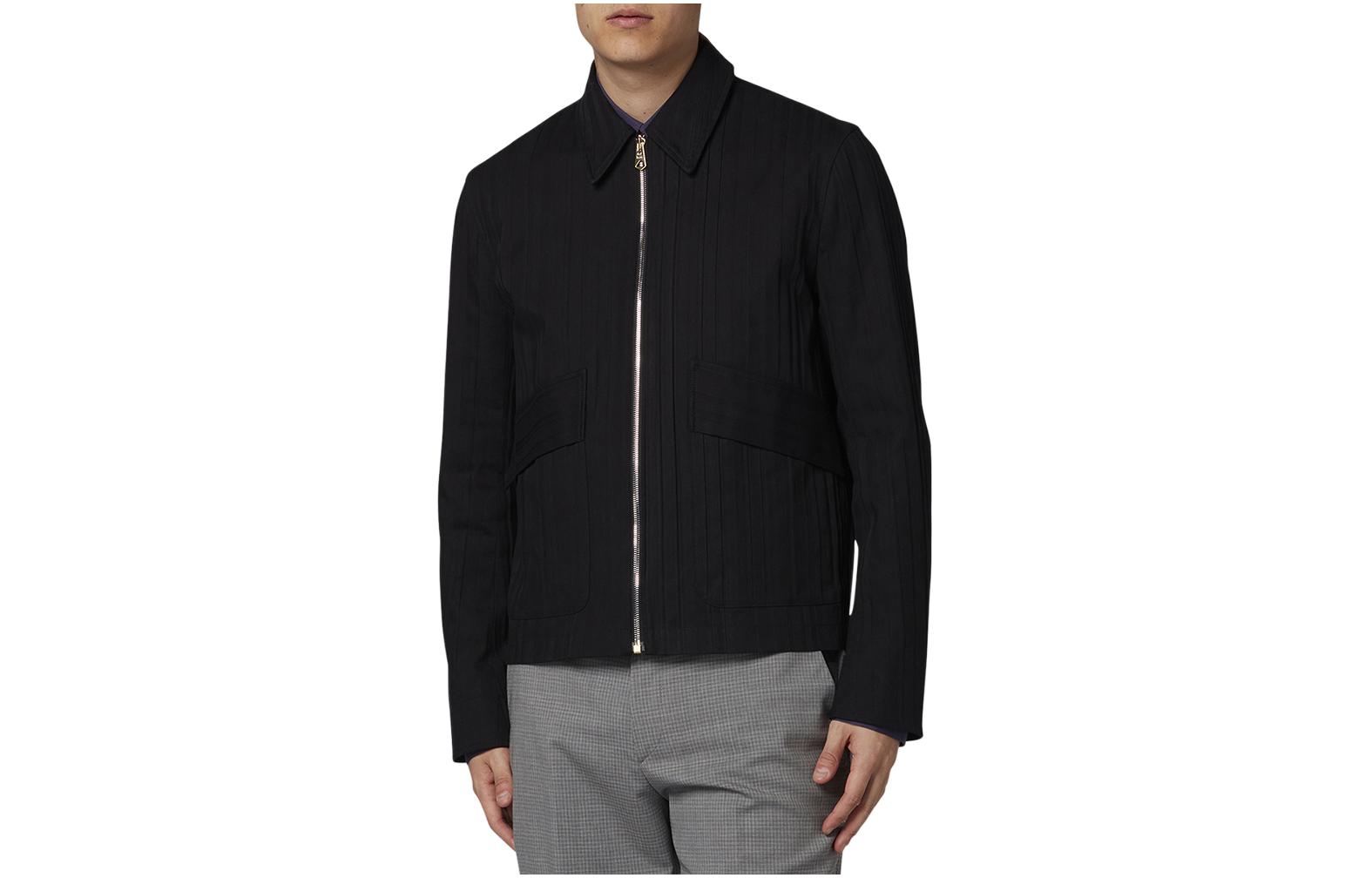 Paul Smith Regular Fit Shadow Stripe Shirt Jacket Black (). M1R-705Y-M02221-79
