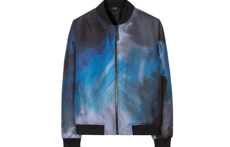 Paul Smith Reversible Printed Bomber Jacket Men Blue M2R-721U-F21259-45