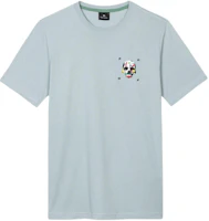Paul Smith Skull Graphic Crew Neck T-Shirt Blue Short Sleeve Tee. M2R-011R-LP4048-43E Paul Smith Skull Graphic Crew Neck T-Shirt Blue Short Sleeve Tee. M2R-011R-LP4048-43E