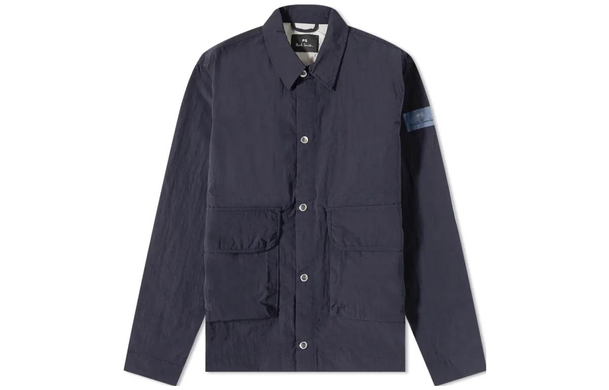 Paul Smith Slim Fit Long Sleeve Jacket Coat Solid Blue M2R-047Y-K21785-49